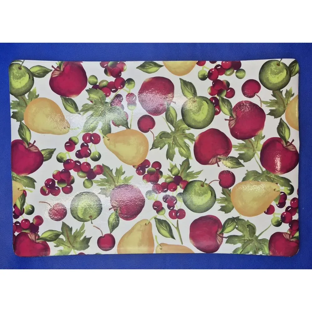 8 Colorful Napperon Fruit Vinyl Placemats 12x18
